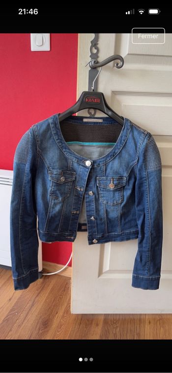 Veste en jean courte SÉPIA