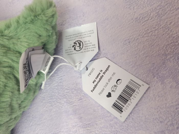 Peluche jellycat fuddlewiddle dragon vert et rare - photo numéro 5