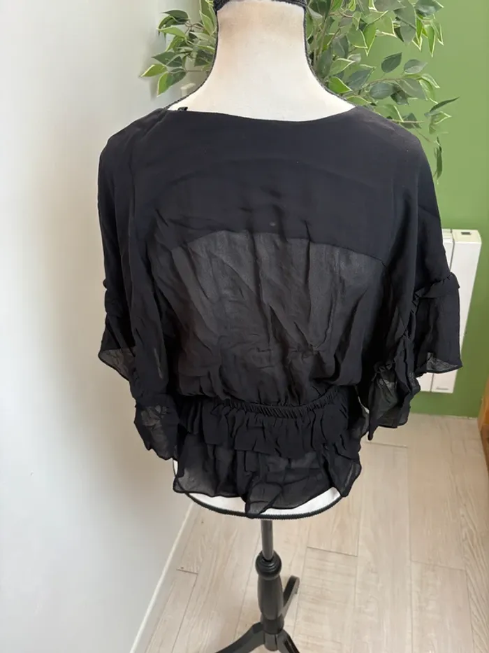 Top Peplum The Kooples | Noir | Taille 34 - photo numéro 2