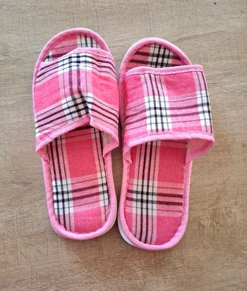 Chaussons rose rayé 37