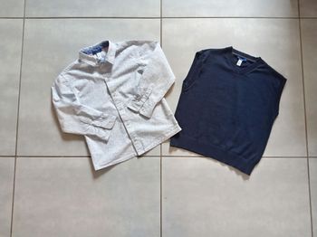 Ensemble chemise et pull okaïdi 8 ans