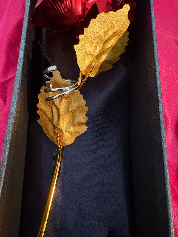 Coffret rose éternel avec ses bijoux en acier inoxydable - photo numéro 6