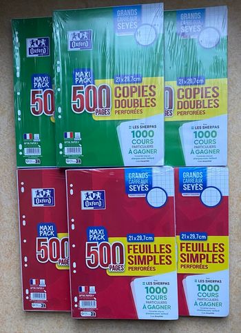 Copies doubles / feuilles simples