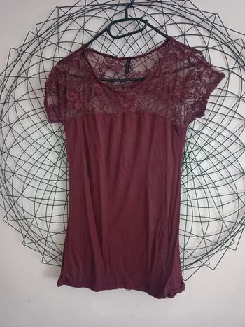 Tee shirt dentelles amisu taille S