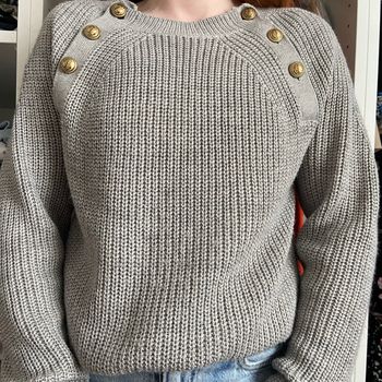 Pull maille gris