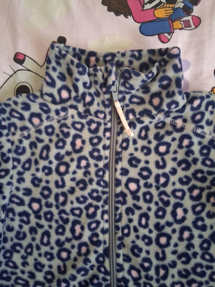 Gilet polaire gris et bleu 6 ans - photo numéro 3