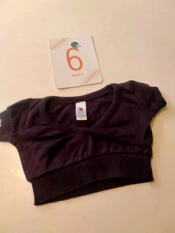 Brassière court cache-cœur bébé Baby Club Taille 6 mois - photo numéro 2