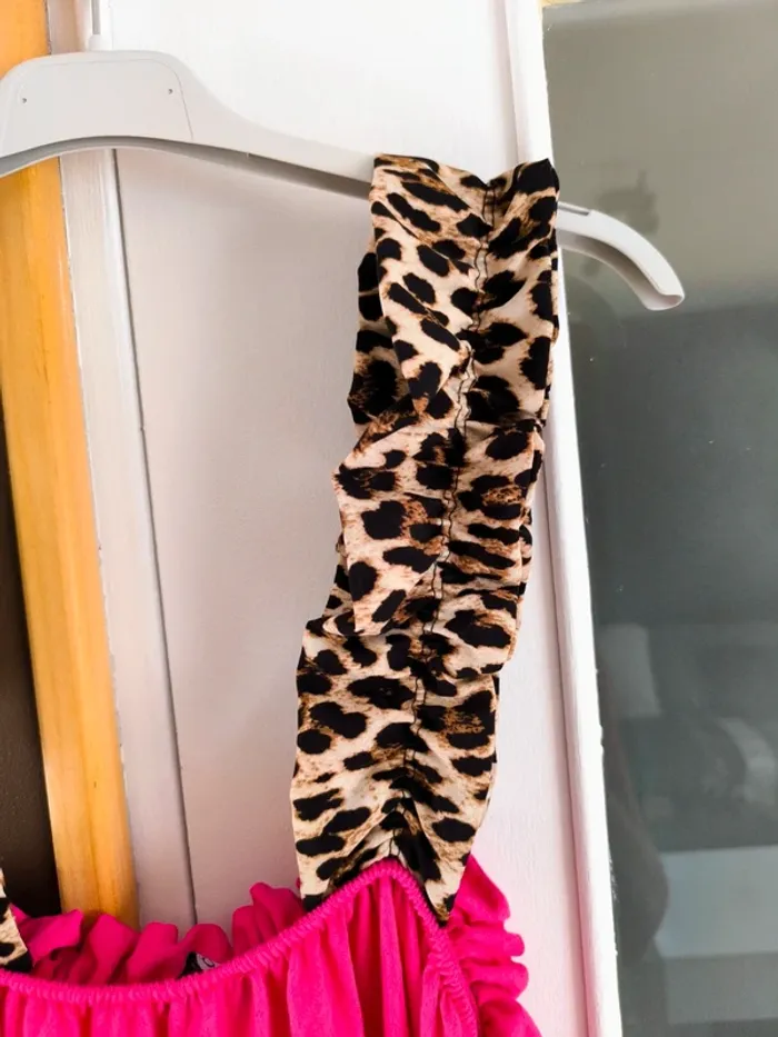 Robe longue rose fushia à bretelles léopard TU 36 à 46 - photo numéro 13