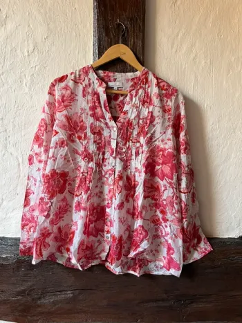 Blouse fleurie Jacqueline Riu – 100% coton – T40