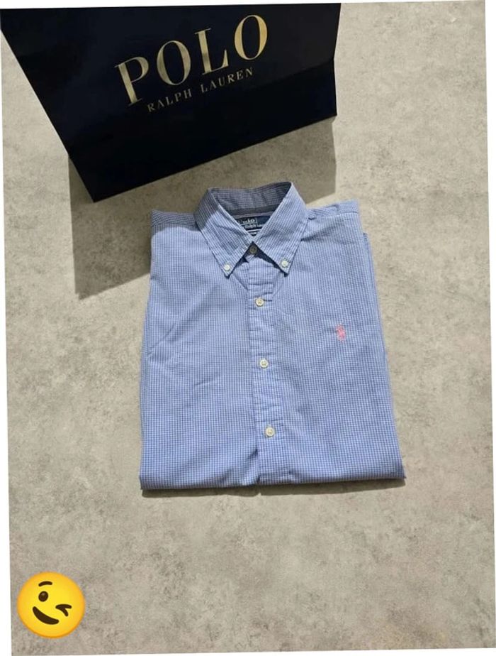 Chemise Ralph Lauren manche longue Taille S bleu Homme Men CHE21