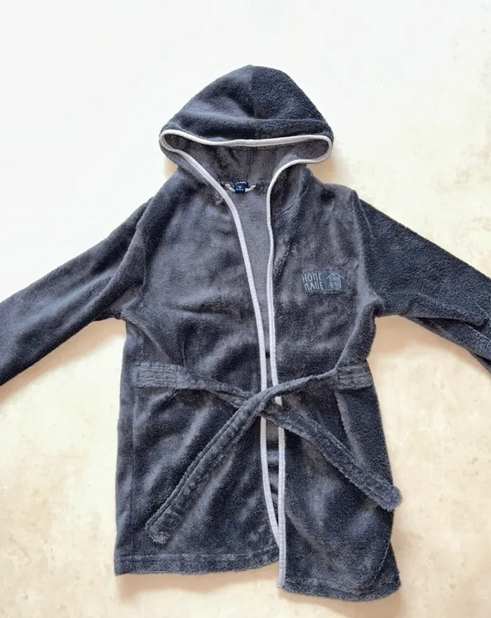 Peignoir gris garçon taille 4 ans kiabi - photo numéro 2