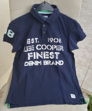 Polo bleu marine manches courtes Lee Cooper Taille 16 ans