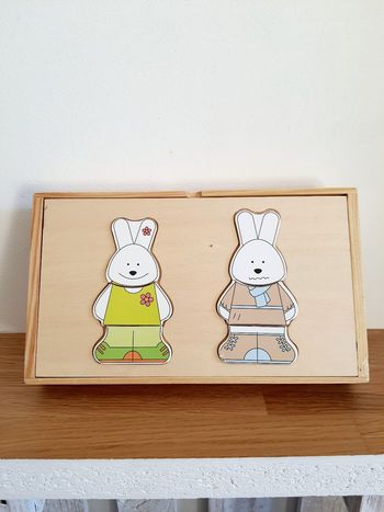 Puzzle Mr et Mme Lapin Vertbaudet