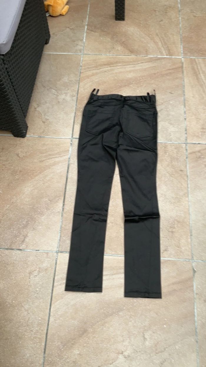 Pantalon noir effet satin 11 ans (n°16) - photo numéro 2
