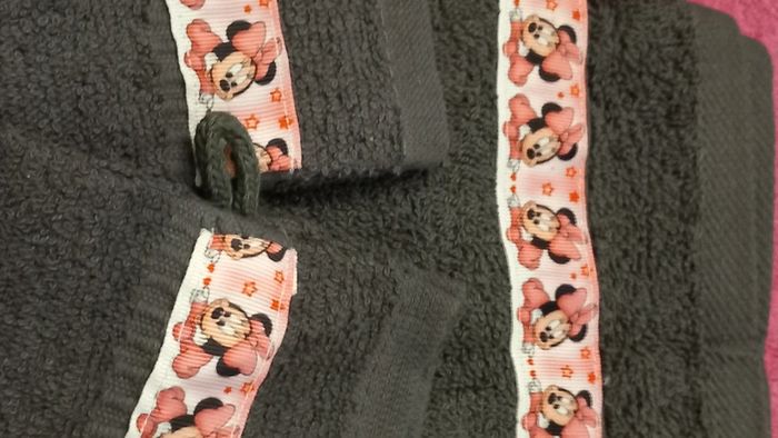 Ensemble serviette d invité  gants de toilette Minnie - photo numéro 2