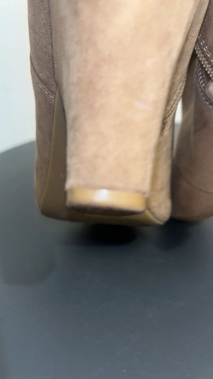 Bottines camel façon daim 38 - photo numéro 8