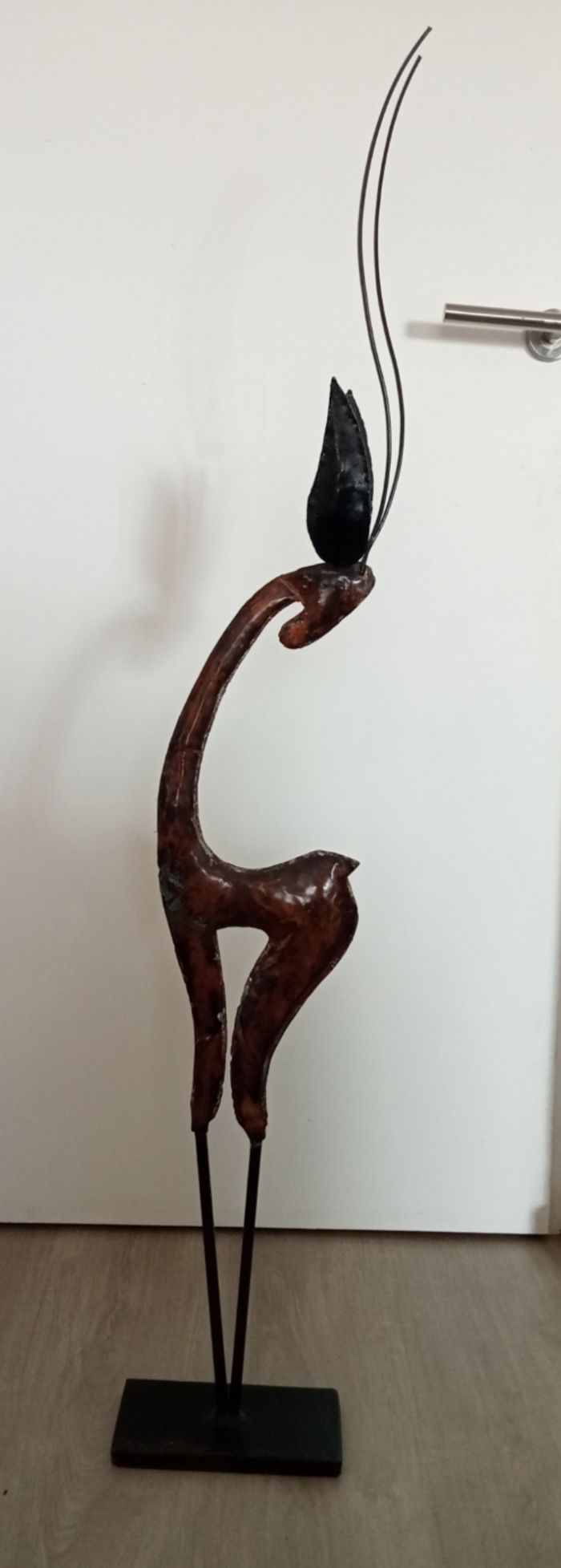 Sculpture gazelle / antilope métallique