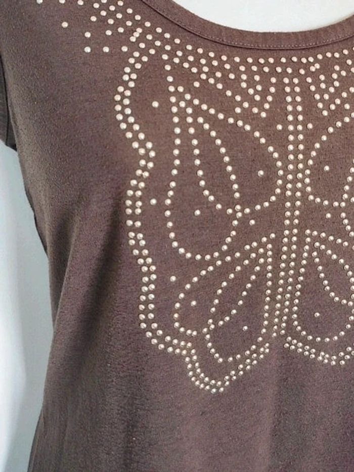 Débardeur marron clous doré papillon y2k / La Redoute Création - 40/L à 44/XXL - photo numéro 5