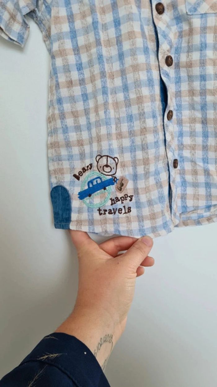 Chemise d'été manches courtes garçons 4-5 ans - photo numéro 2