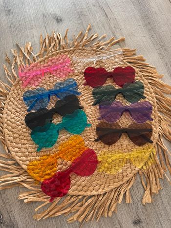 Lot 12 paires de lunettes cœur evjf mariage Photobooth anniversaire
