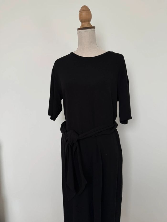 Zara Robe vestido dress Kleid Vestido Vestito jurk jumpsuit vestir preto black M midi femme donna - photo numéro 3