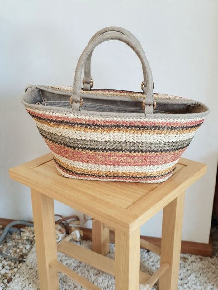 grand sac cabas fourre-tout multicolore de la marque Flora & Co état neuf - photo numéro 3