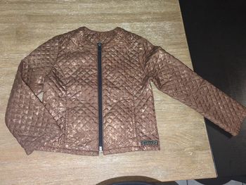 Veste gilet matelassée catimini cuivré doré marron bronze 5 ans