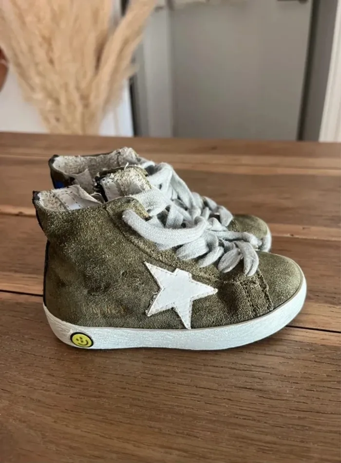 Baskets montantes kaki Golden Goose - photo numéro 3