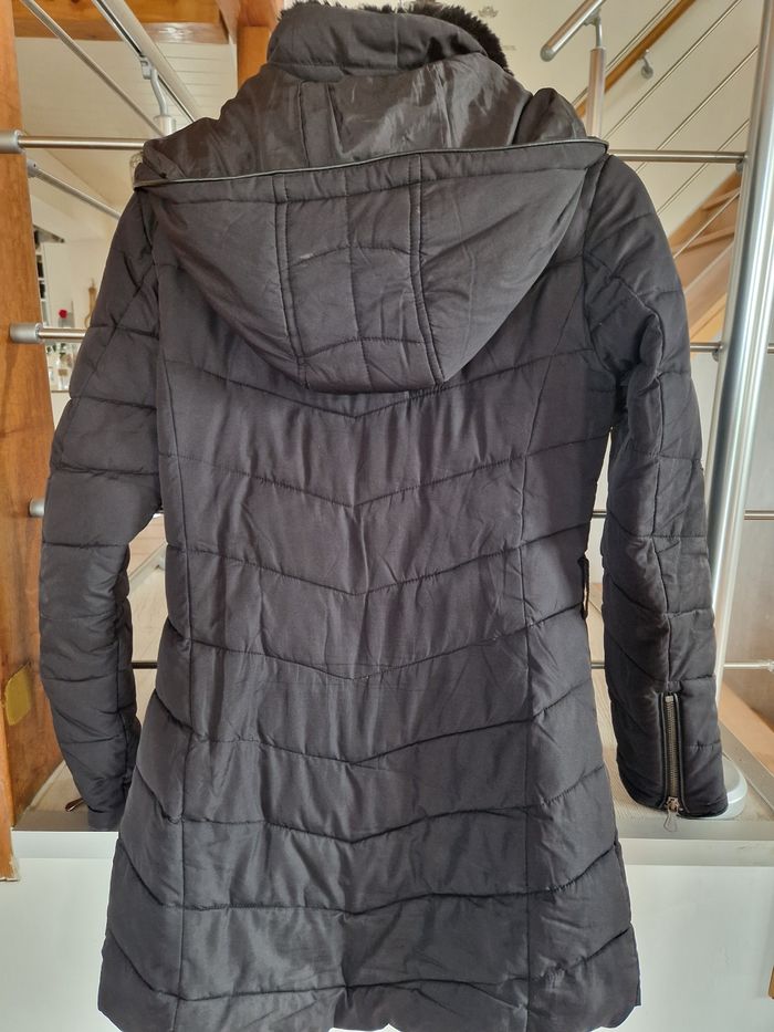Manteau long noir taille 36 Camaïeu - photo numéro 3