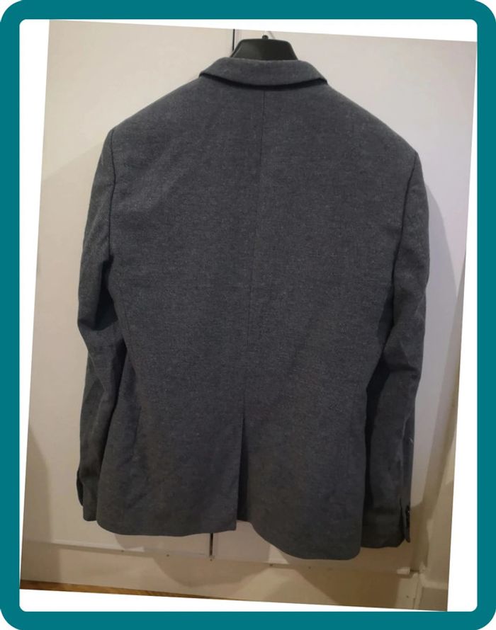 Blazer / Veste de costume Nöak bleu chiné taille 46 - photo numéro 2