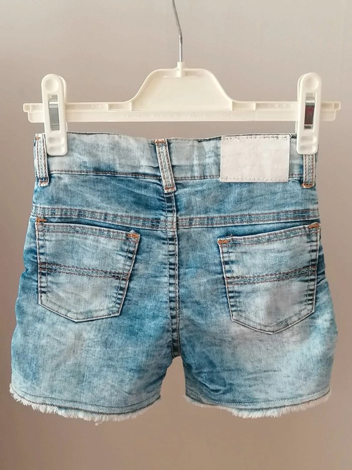 Short en jeans brodé et strass 6ans - photo numéro 2