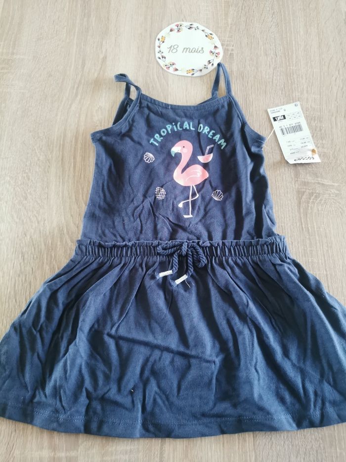 Lot de 2 articles bébé fille 18 mois robe + combinaison gemo et influx neuf avec étiquette - photo numéro 2