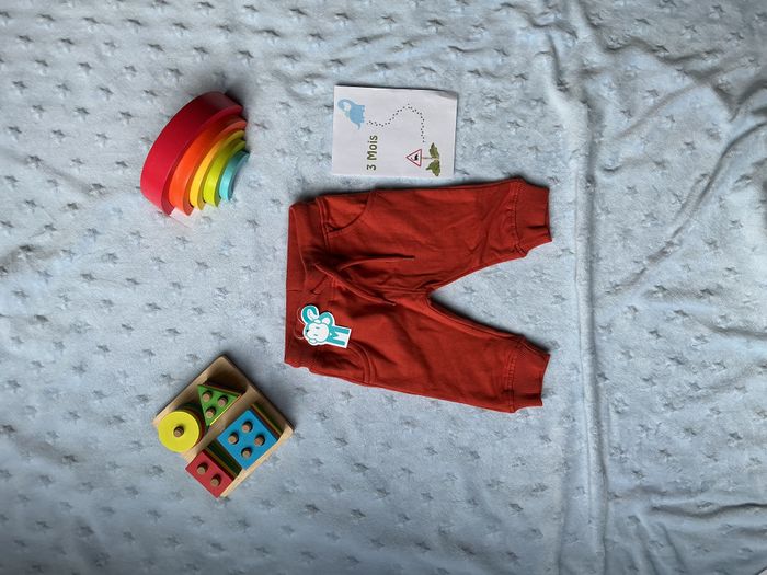 pantalon de jogging orange lien de serrage taille élastique 3 mois street monkey