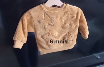 Sweat velours abricot