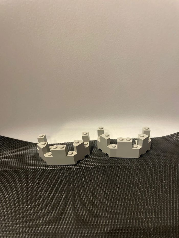 Lego Castle lot 2 créneaux remparts gris clair 4x8x2 1/3 lego officiel
