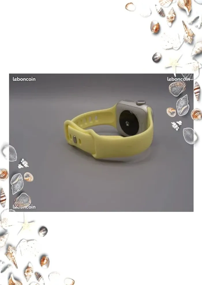 Bracelet en silicone pour montre  SE 8 7 6 5 pour boitier 38 40 41 bracelet silicone jaune - photo numéro 6