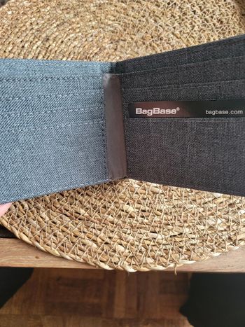 Porte cartes et billets neuf tissus gris