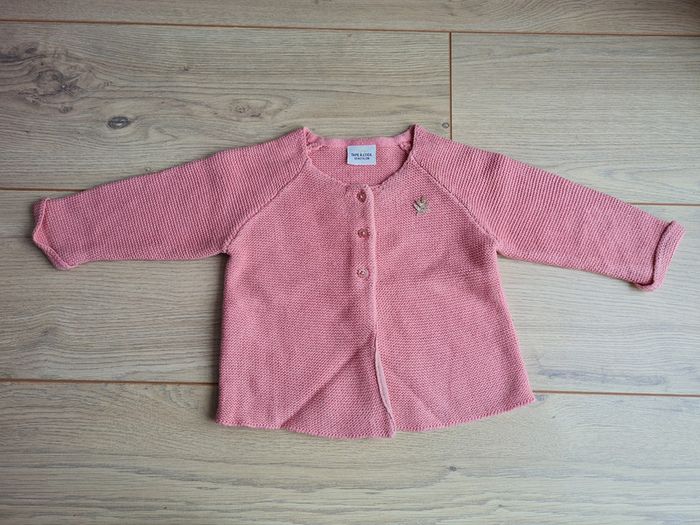 Gilet rose pailleté 12 mois TAO