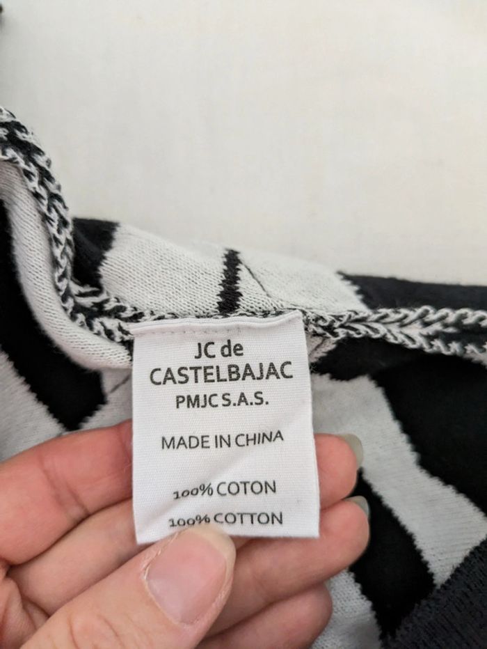 Pull sweat noir et blanc 100% coton - JC de Castelbajac - taille XS - photo numéro 8