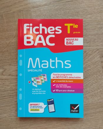 Fiches BAC - Maths Spécialité - Tle