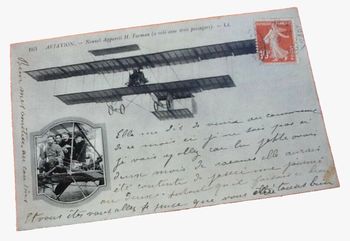 Carte postale ancienne Aviation Nouvel appareil Henri Farman
