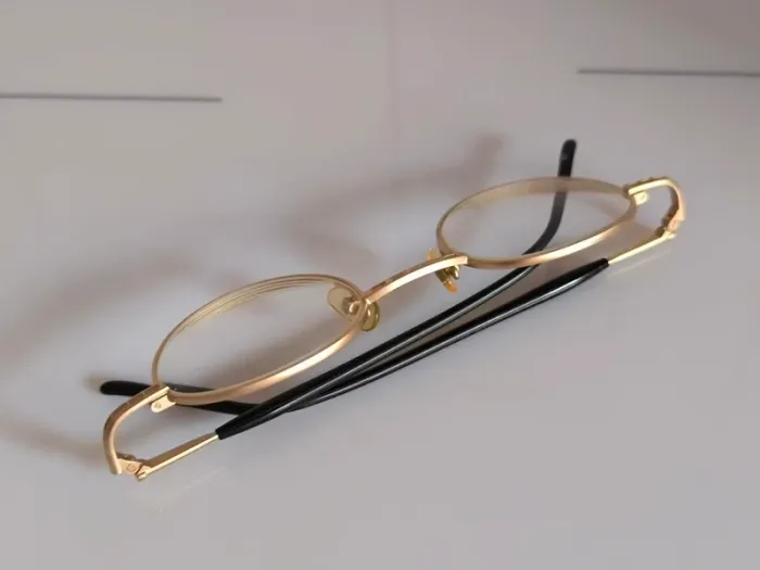 Jean-Paul Gaultier - Monture de lunettes de vue vintage - Métal doré - photo numéro 12