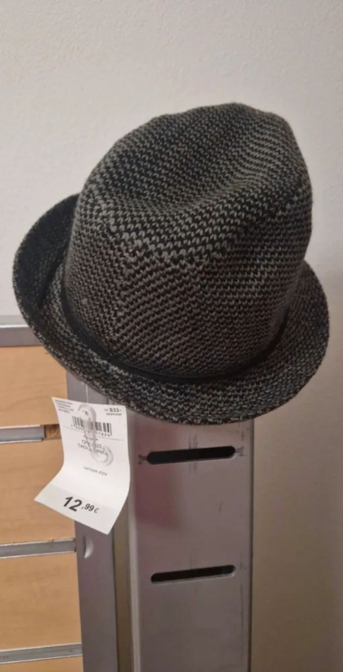 Chapeau gris et noir - photo numéro 2