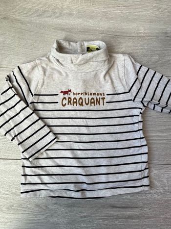 T-shirt manches longues rayé 12 mois