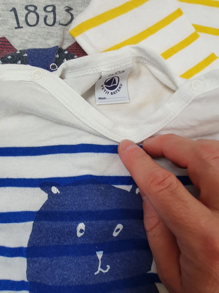 Lot 3 t-shirt, Petit Bateau - photo numéro 3