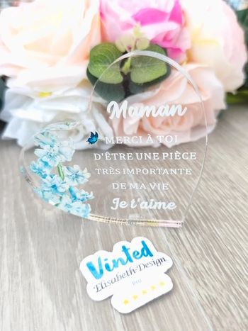 Plaque cœur " Maman "