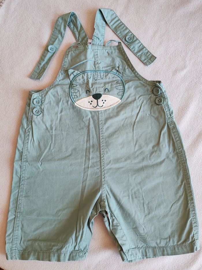 Salopette short 23 mois pression