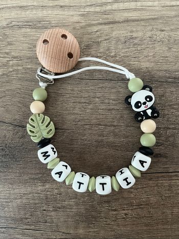 Attache tétine personnalisée Panda