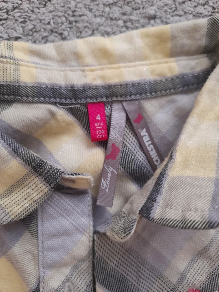 Chemise à carreaux fleurie - photo numéro 3