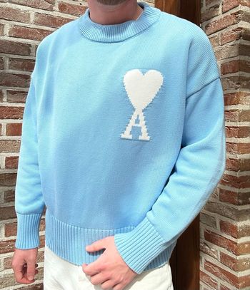 Pull Ami Paris Bleu Ciel